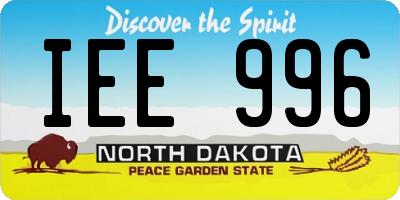ND license plate IEE996