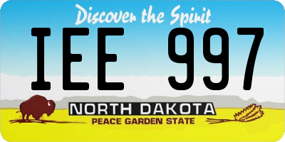ND license plate IEE997