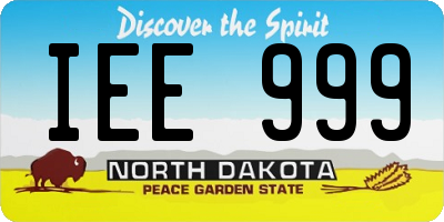 ND license plate IEE999