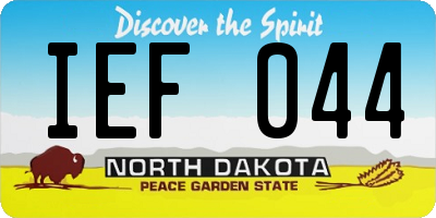 ND license plate IEF044