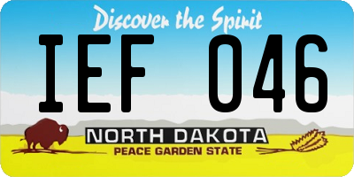 ND license plate IEF046