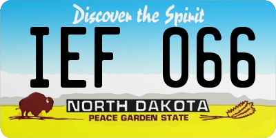 ND license plate IEF066