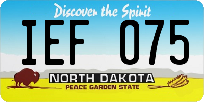 ND license plate IEF075