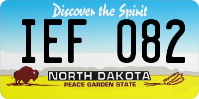 ND license plate IEF082