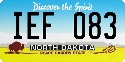 ND license plate IEF083