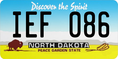 ND license plate IEF086