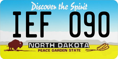 ND license plate IEF090