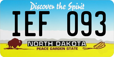 ND license plate IEF093