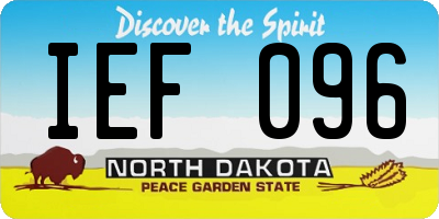 ND license plate IEF096