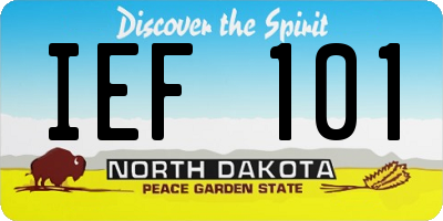 ND license plate IEF101
