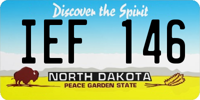 ND license plate IEF146