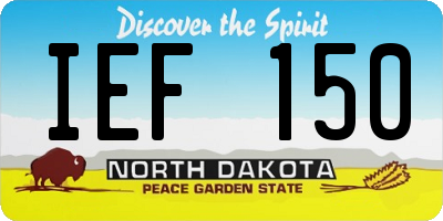 ND license plate IEF150