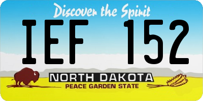 ND license plate IEF152