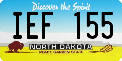 ND license plate IEF155
