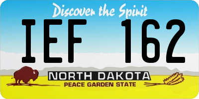 ND license plate IEF162