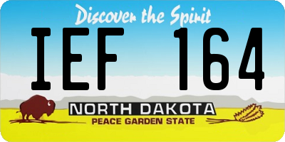 ND license plate IEF164