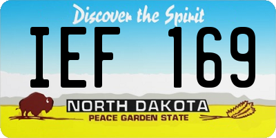 ND license plate IEF169