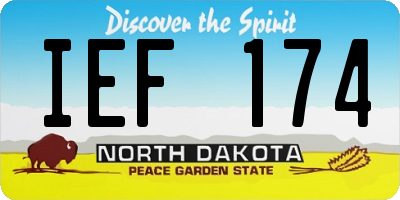 ND license plate IEF174