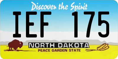 ND license plate IEF175