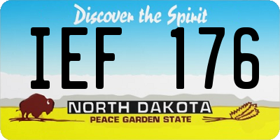ND license plate IEF176
