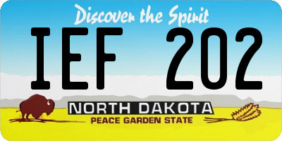 ND license plate IEF202