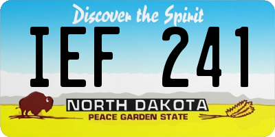 ND license plate IEF241