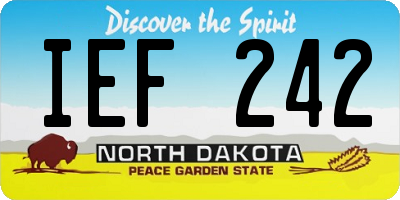 ND license plate IEF242