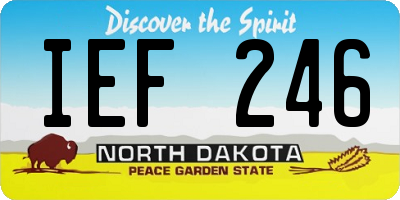 ND license plate IEF246