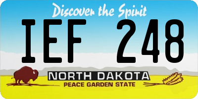 ND license plate IEF248