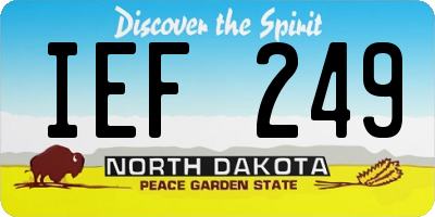 ND license plate IEF249