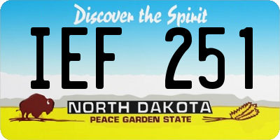 ND license plate IEF251