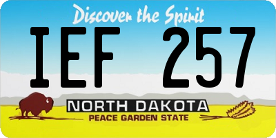 ND license plate IEF257