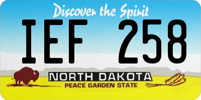ND license plate IEF258