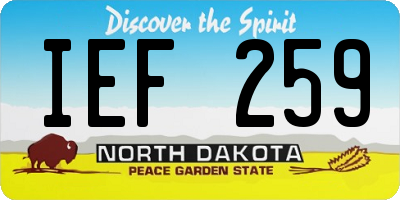 ND license plate IEF259