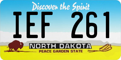 ND license plate IEF261