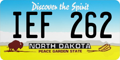 ND license plate IEF262
