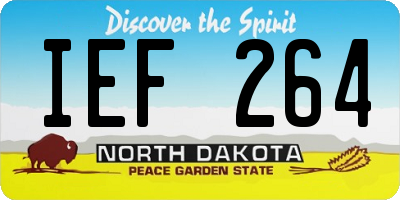 ND license plate IEF264