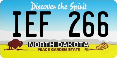 ND license plate IEF266