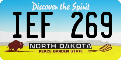ND license plate IEF269