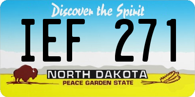 ND license plate IEF271
