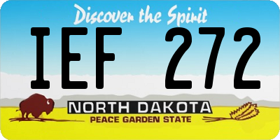 ND license plate IEF272