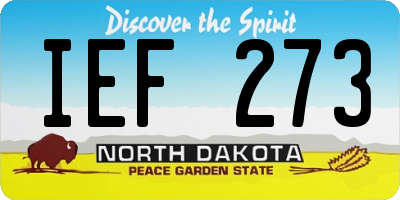 ND license plate IEF273