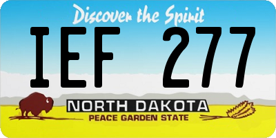 ND license plate IEF277