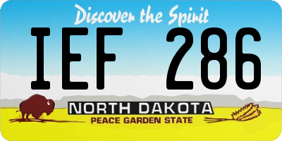ND license plate IEF286