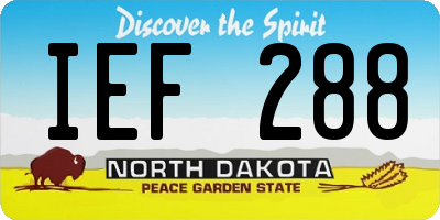 ND license plate IEF288
