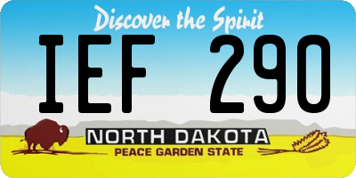 ND license plate IEF290