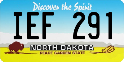 ND license plate IEF291
