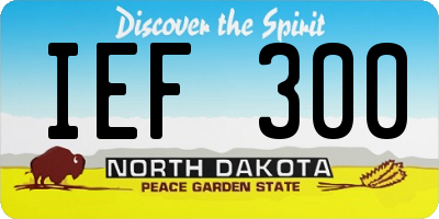 ND license plate IEF300