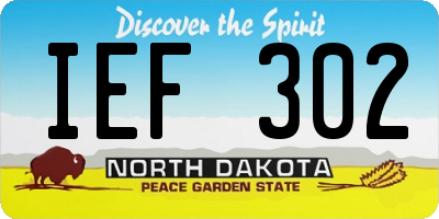 ND license plate IEF302