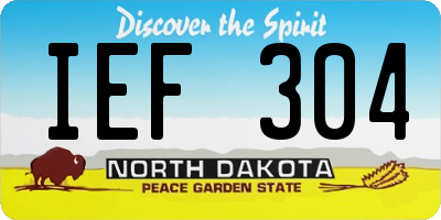 ND license plate IEF304